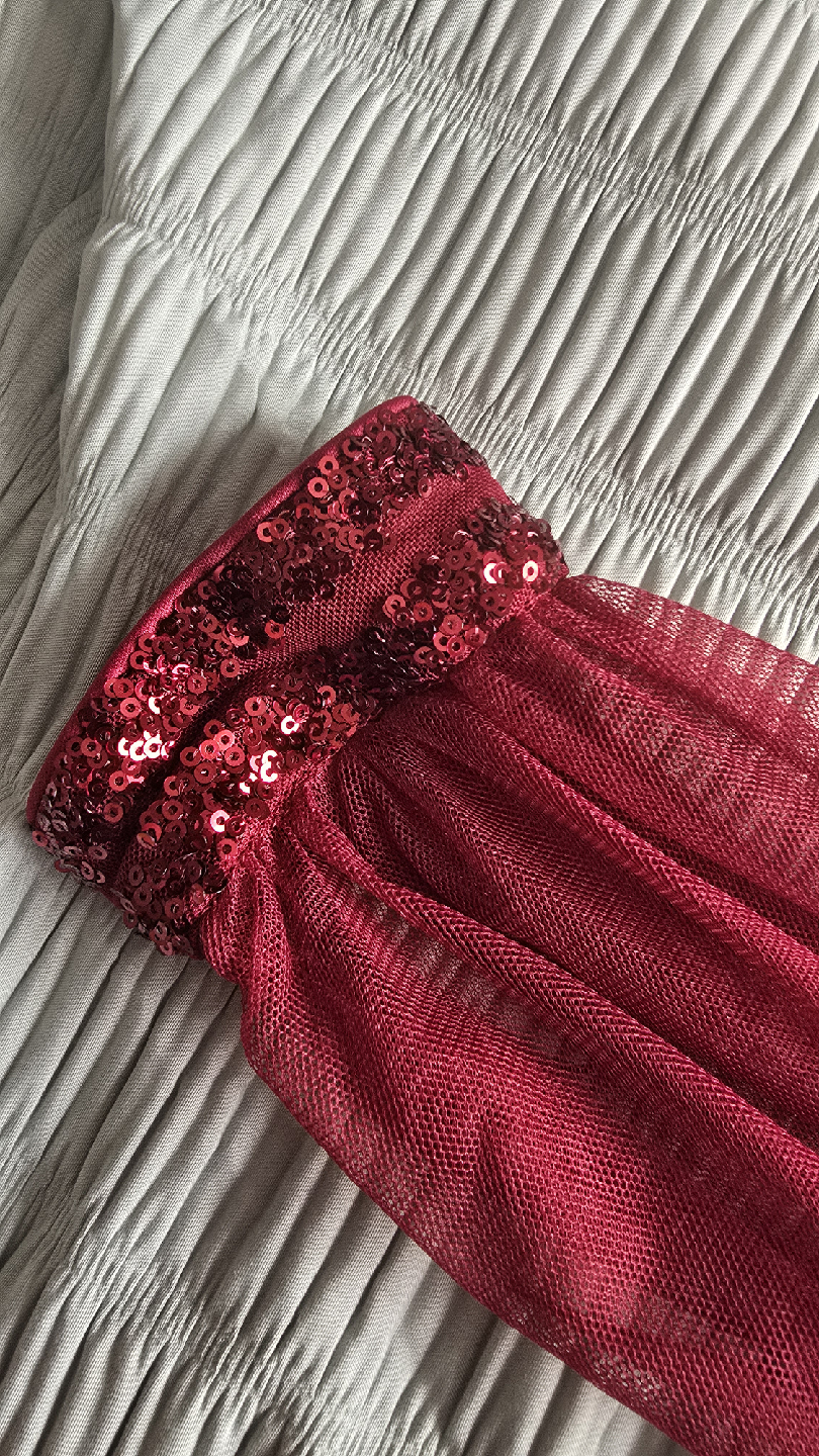 Burgundy Sequin Top Formal Dress XL / Size 10 - photo 5