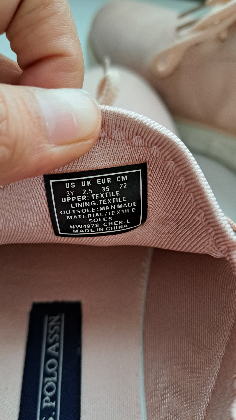 US Polo Assn Pink Sneakers - Size 3 Youth - photo 5