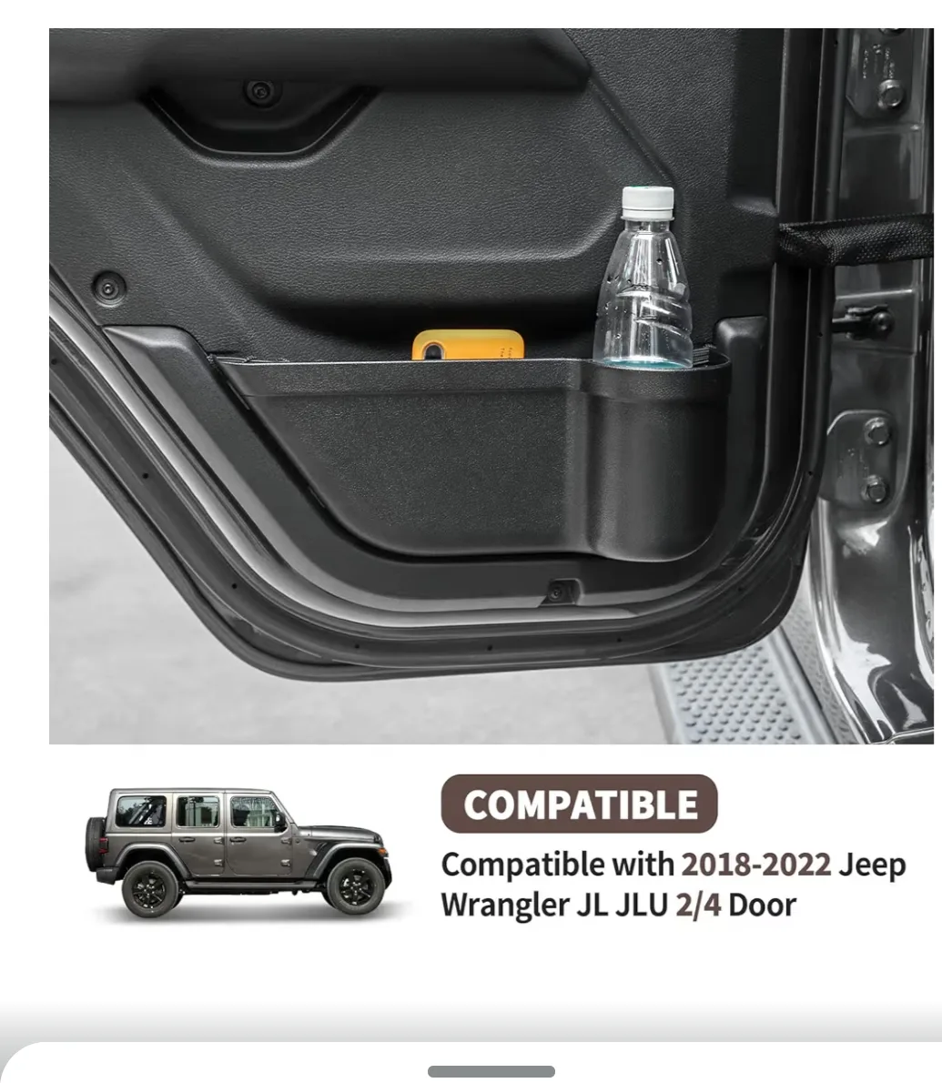 NEW Jeep Wrangler JL JLU 2/4 Door Door Organizer image indicator(4)