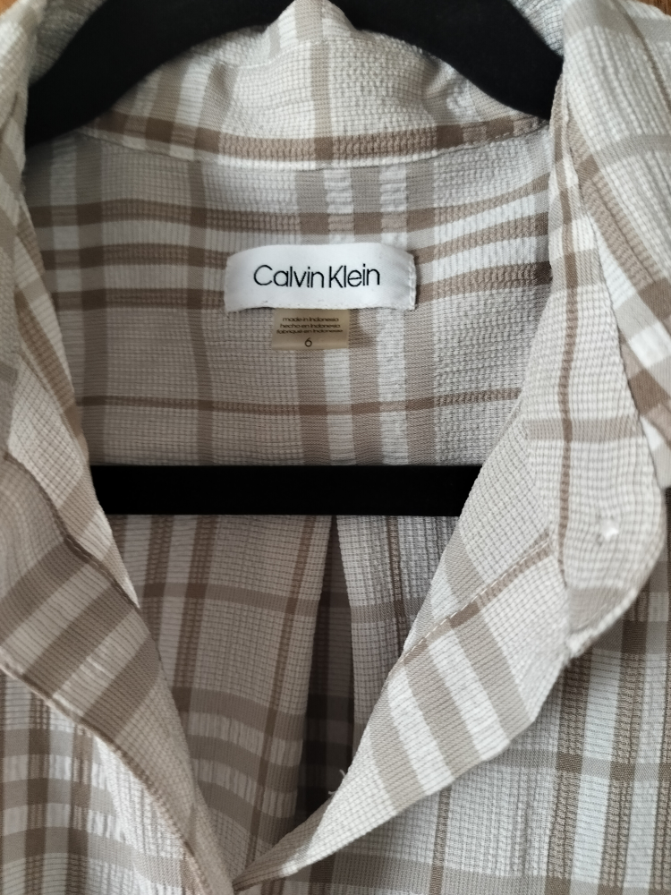 Calvin Klein Plaid Tie-Front Dress Size 6 - photo 2