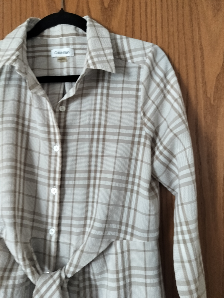 Calvin Klein Plaid Tie-Front Dress Size 6 - photo 5