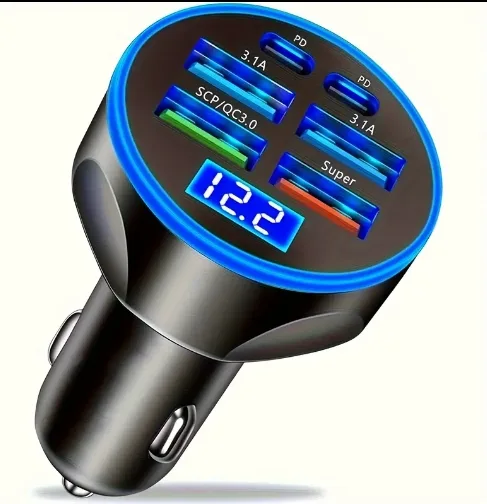 Car Charger Adapter with Multiple USB Ports image indicator(2)