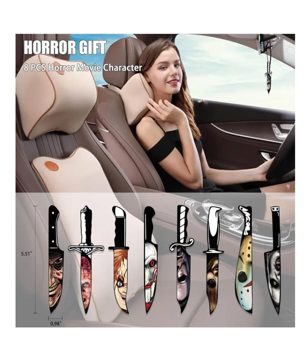 Horror Movie Character Car Air Freshener - 8 PCS image indicator(4)