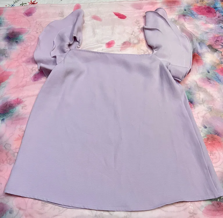 Lilac Puff Sleeve Mini Dress image indicator(2)