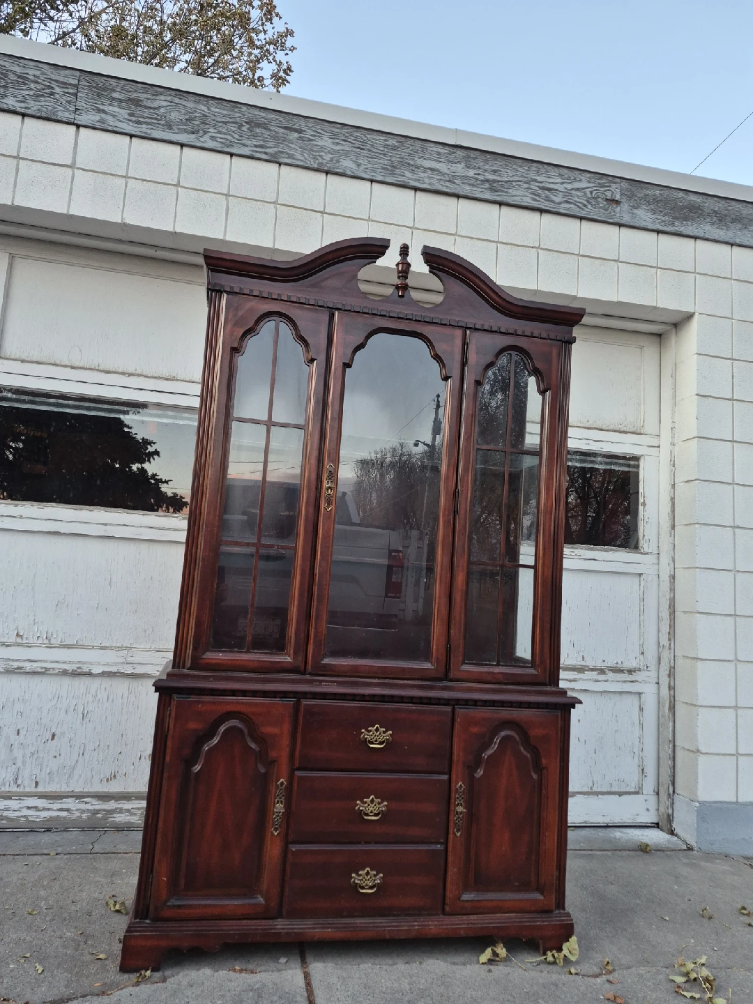 Vintage Wooden China Cabinet