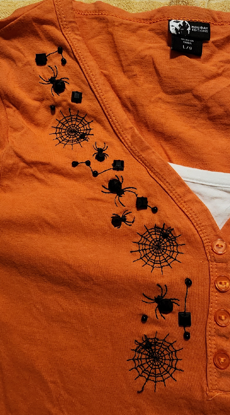 Halloween shirt with 3/4" sleeves - size: large - photo 4
