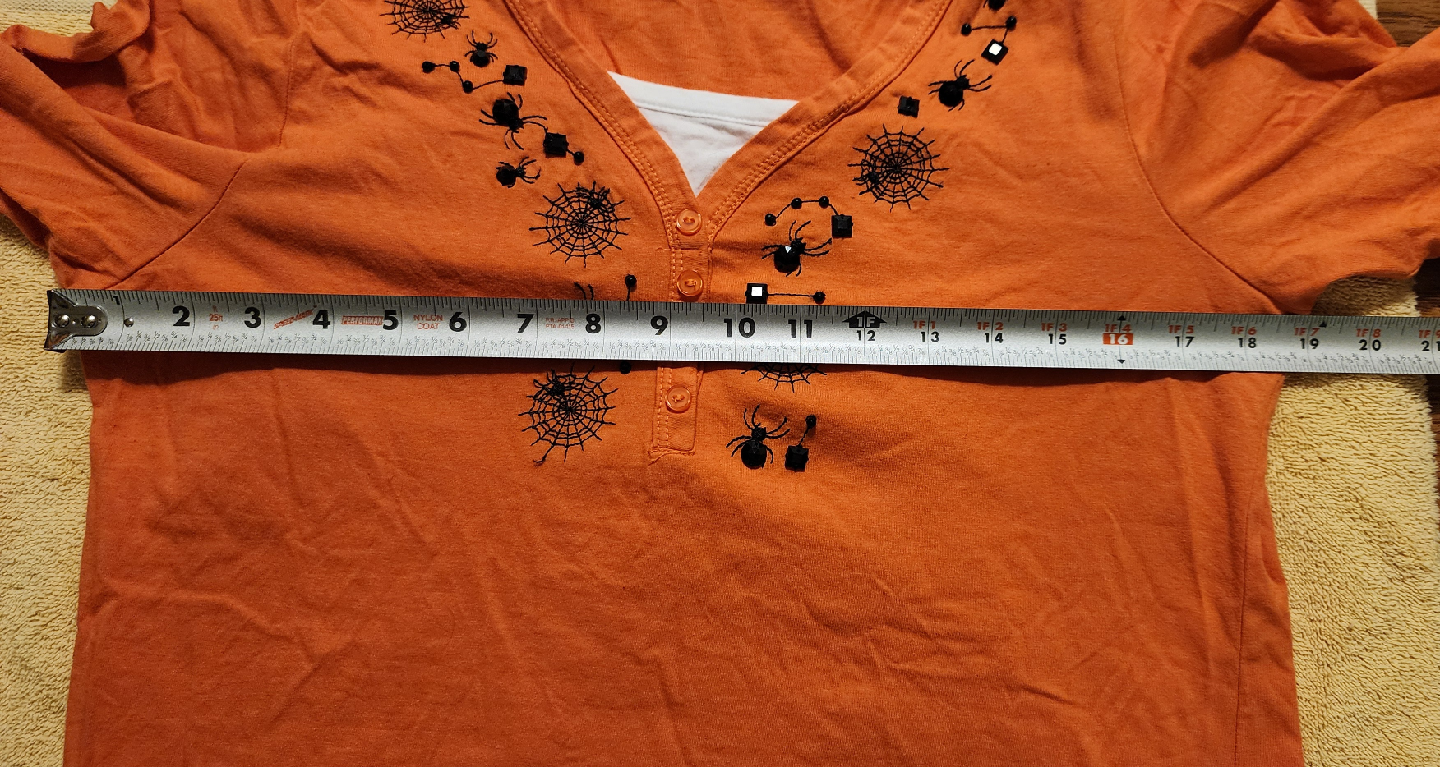 Halloween shirt with 3/4" sleeves - size: large - photo 5