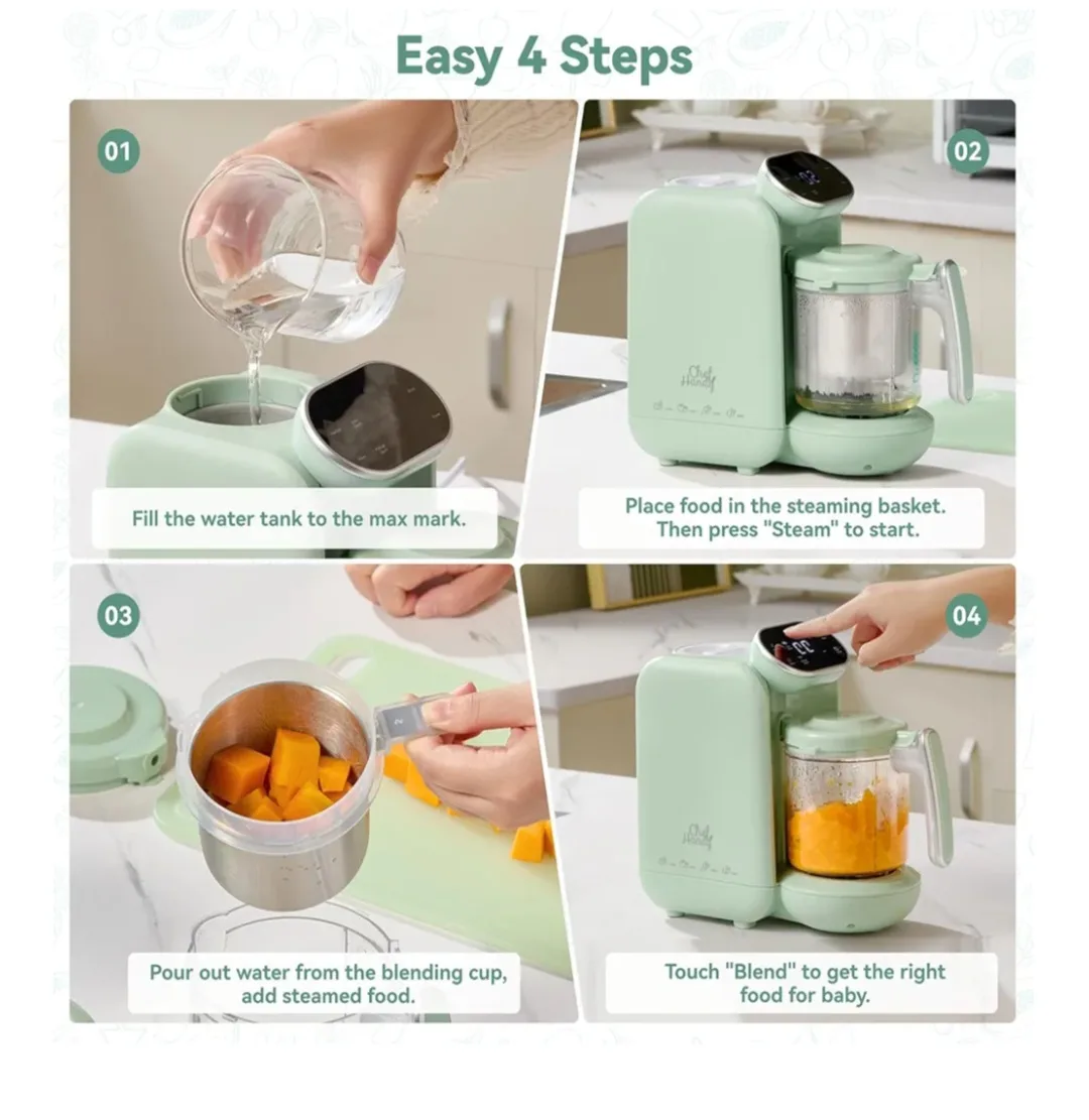 Baby Food Processor - Blend, Steam, Warm, Sterilize Make Puree image indicator(3)