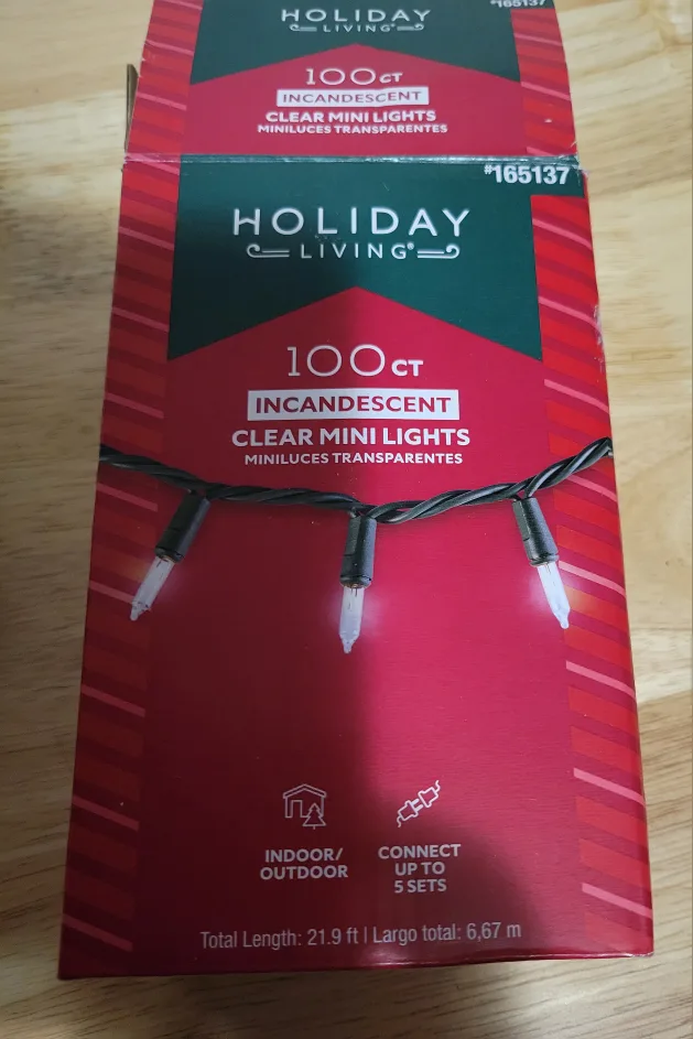 Holiday Living 100ct Clear Mini Lights, 20.6 ft thumbnail