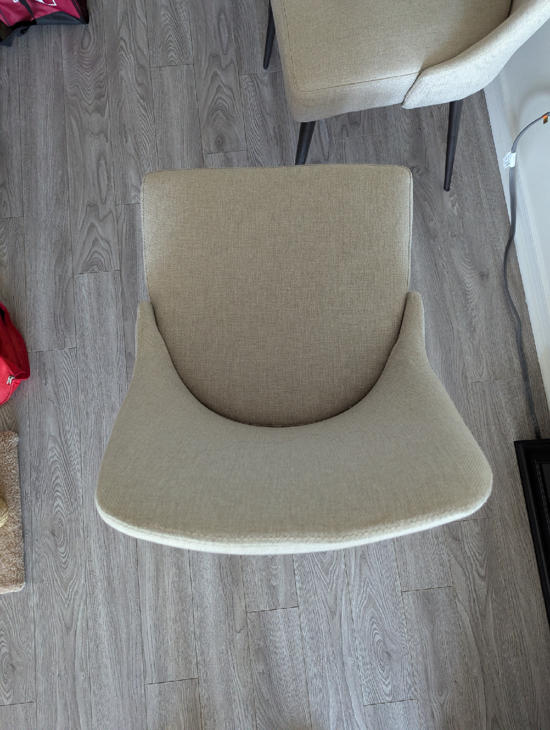 Set of 4 Dining Chairs - Neutral Fabric - photo 3