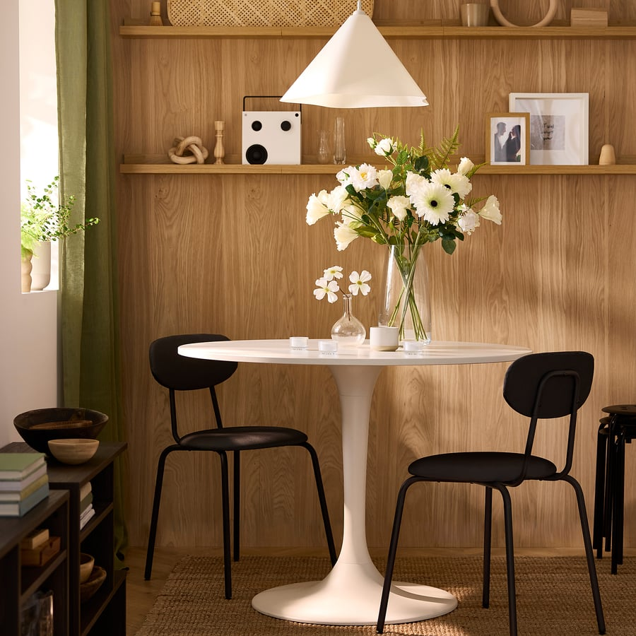 IKEA Docksta White Round Dining Table - photo 3
