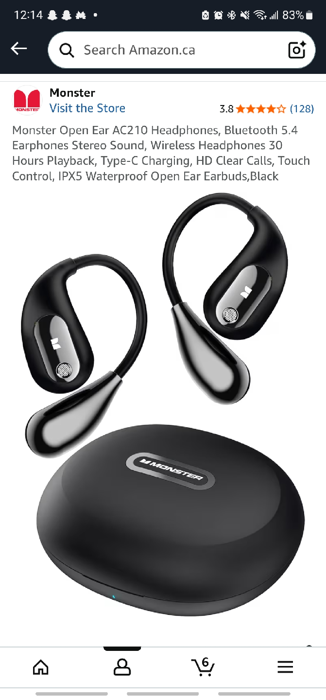 Monster Open Ear AC210 Air Conduction Headphones - NEW
