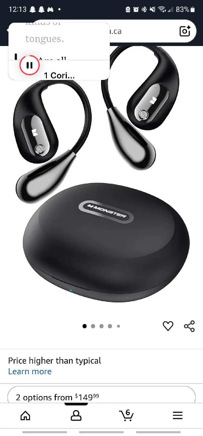 Monster Open Ear AC210 Air Conduction Headphones - NEW image indicator(5)