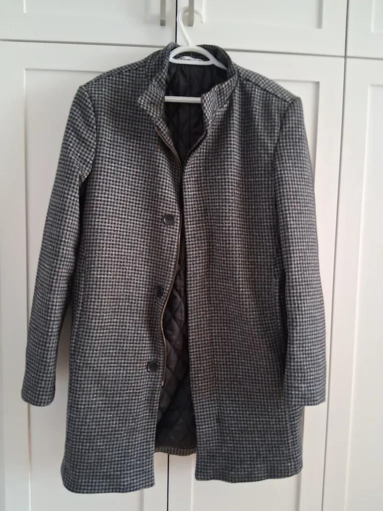 Zara Houndstooth Coat - Size L image indicator(2)