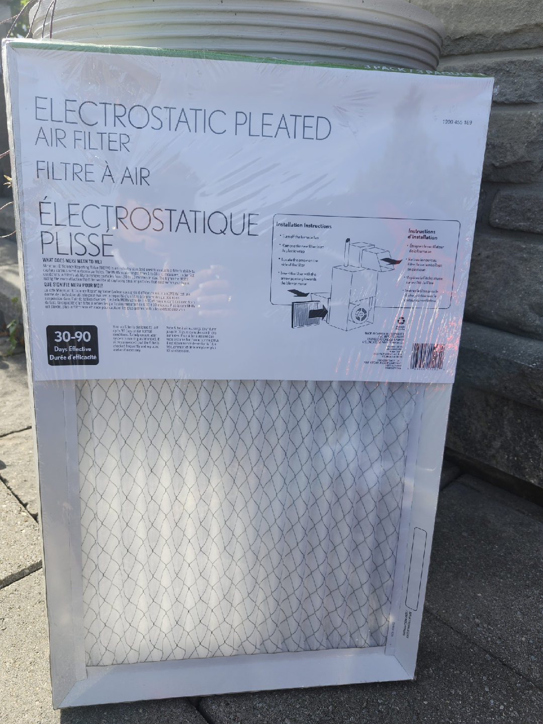 Electrostatic Pleated Air Filter 16x25x1