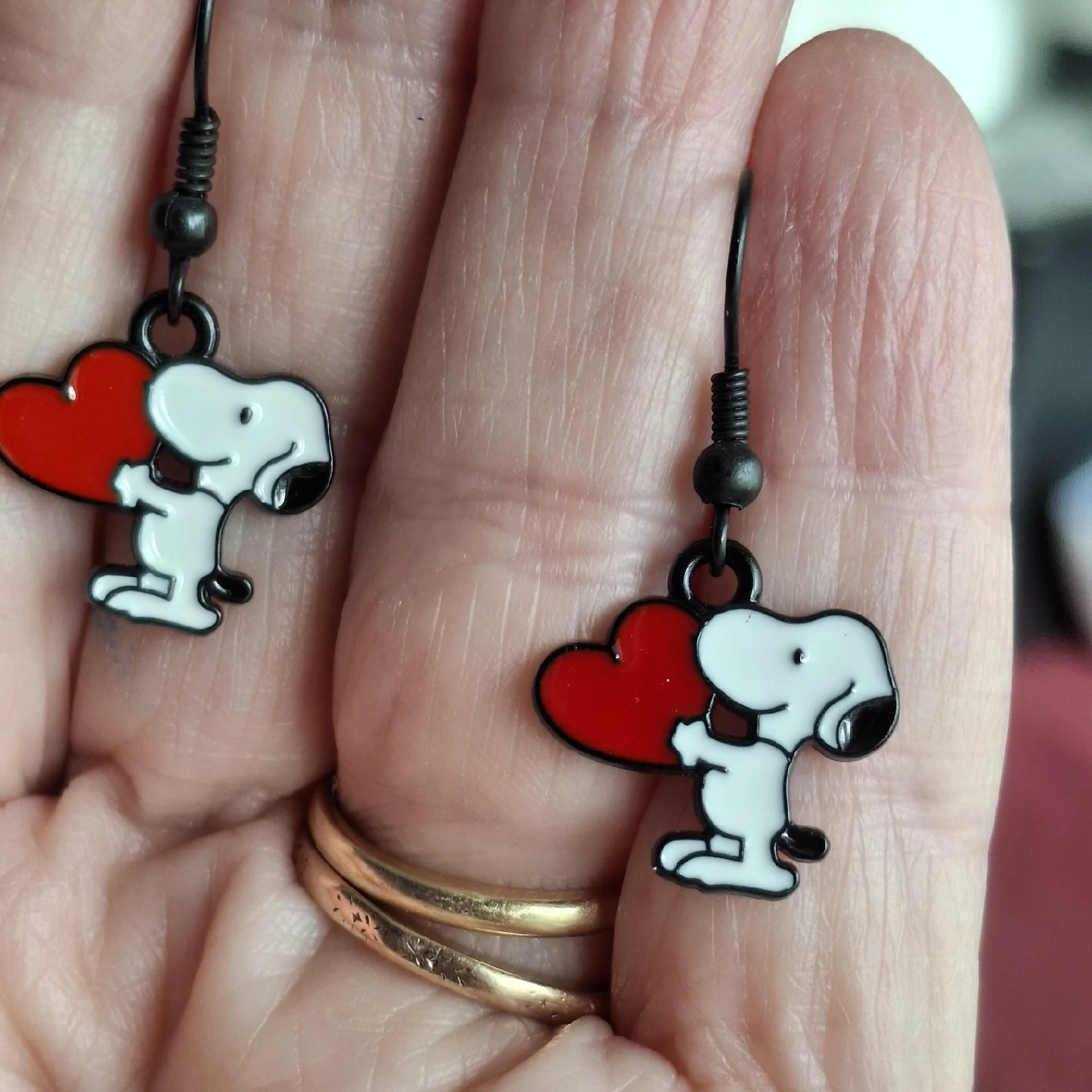 Snoopy Heart Earrings - photo 2