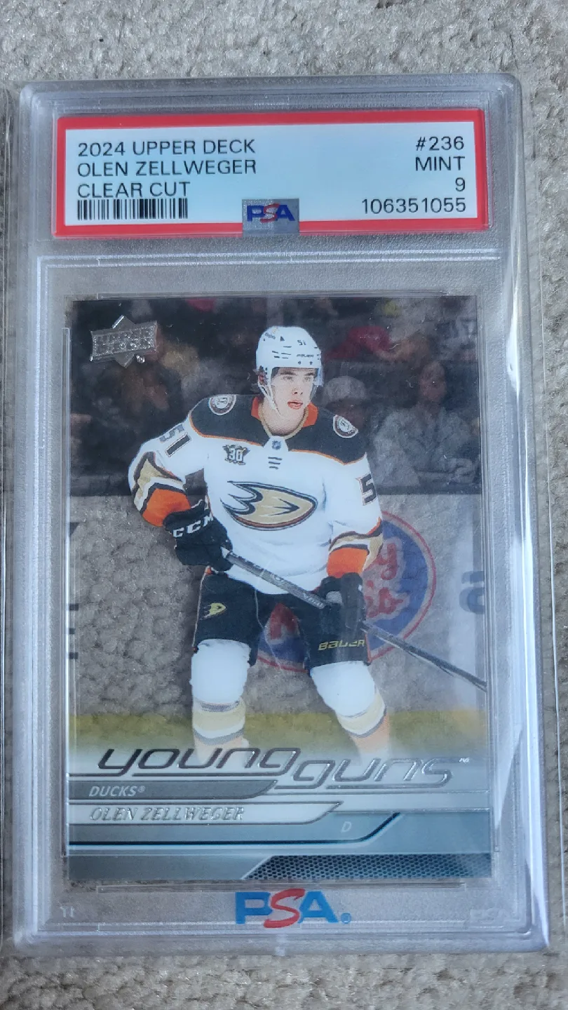 2024 Upper Deck Olen Zellweger Young Guns Hockey Card thumbnail