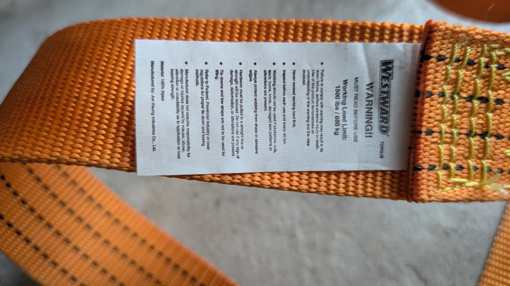 Tow Rope - 1500 lbs Load Limit - photo 2