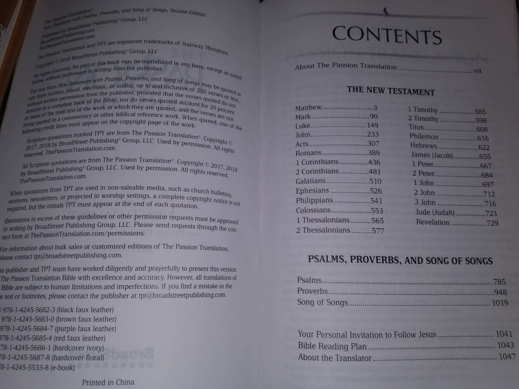 the passion translation new testament  psalms proverbs etc - photo 5