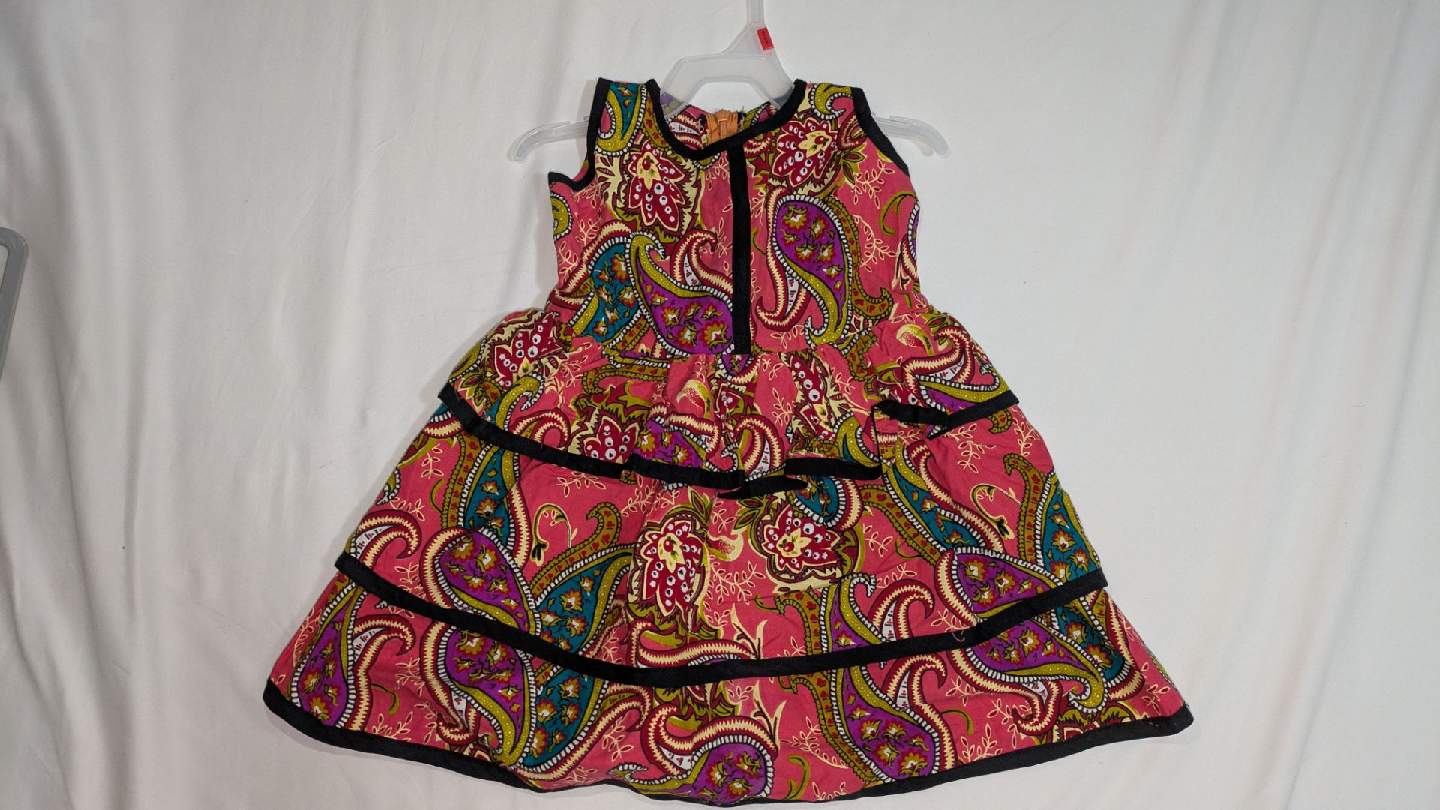 Paisley Print Tiered Dress