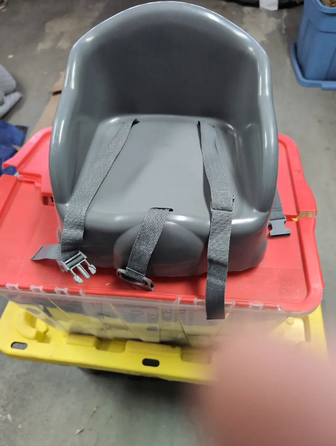 Grey Baby Seat with Straps