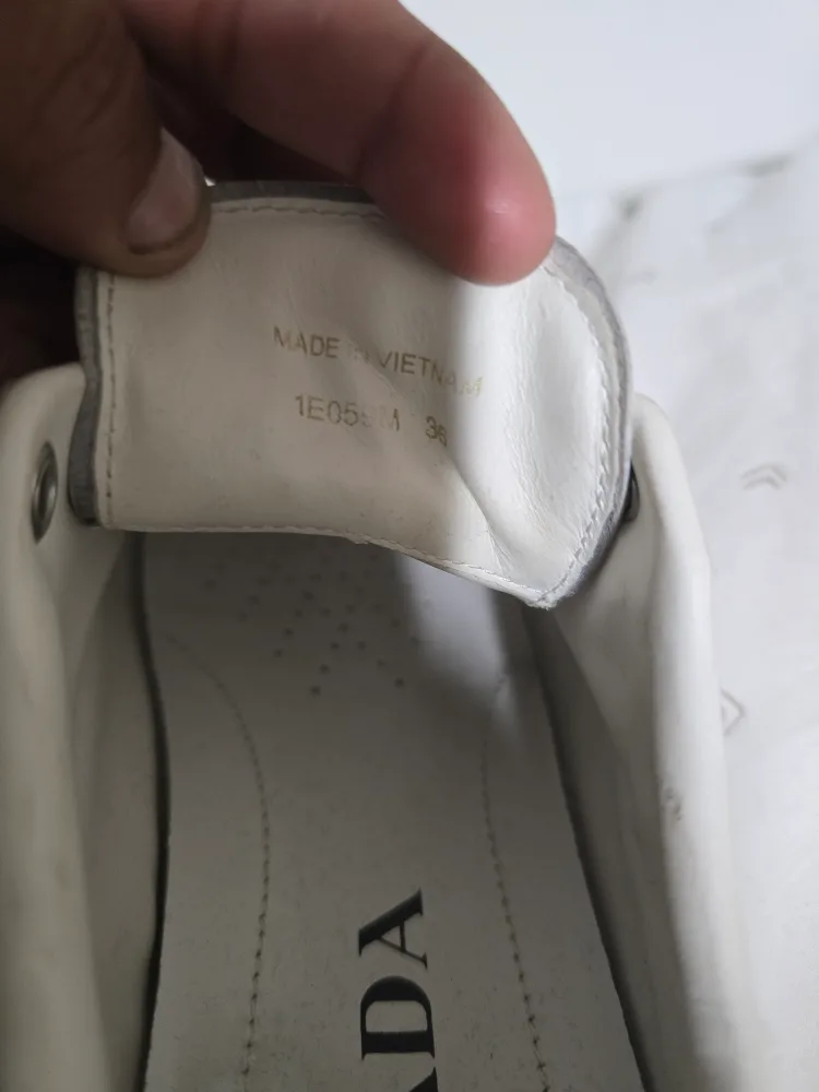 Prada Milano White Sneakers - Size 6 US image indicator(4)