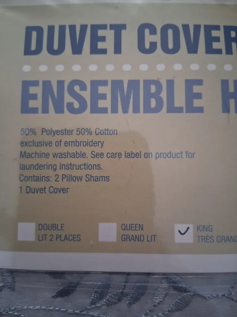 Lina Grey King Size Duvet Cover Set image indicator(2)