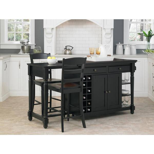 Kitchen Island with Two Chairs