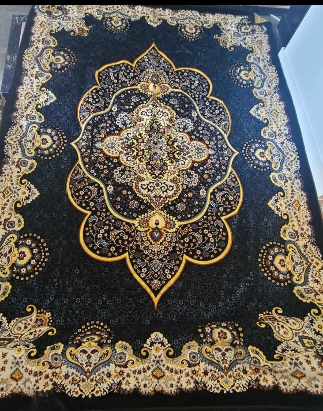 Black & Gold Decorative Rug