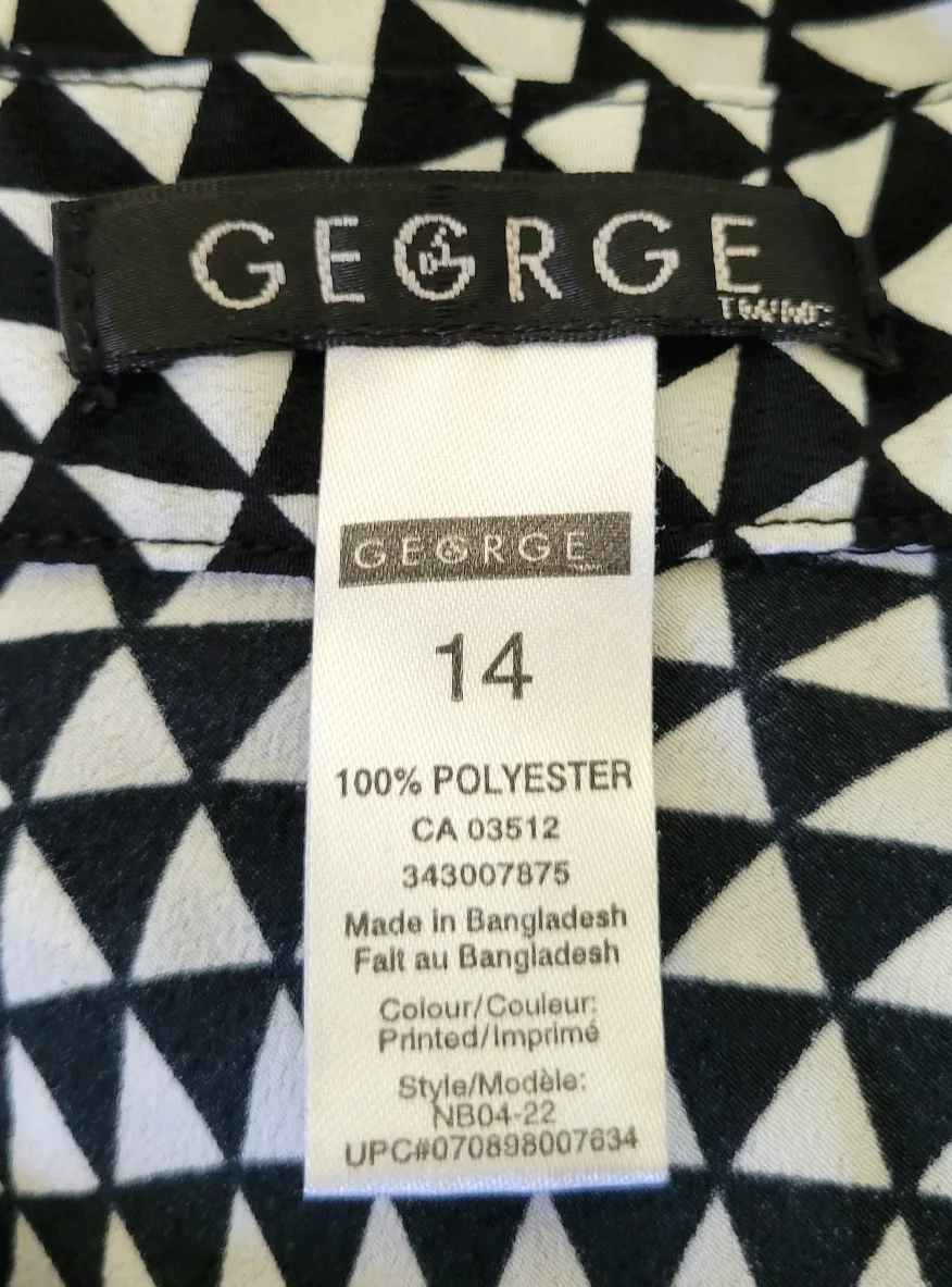 George - Black & White Skirt - Size 14 image indicator(3)