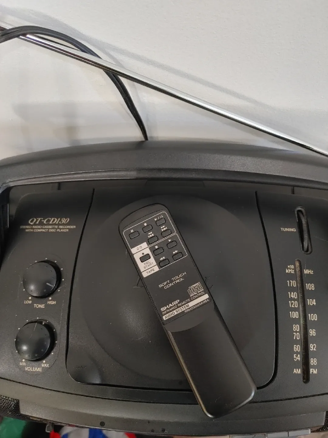 🧡SHARP BOOMBOX WITH REMOTE AM/FM AND CD PLAYER AS IS image indicator(2)