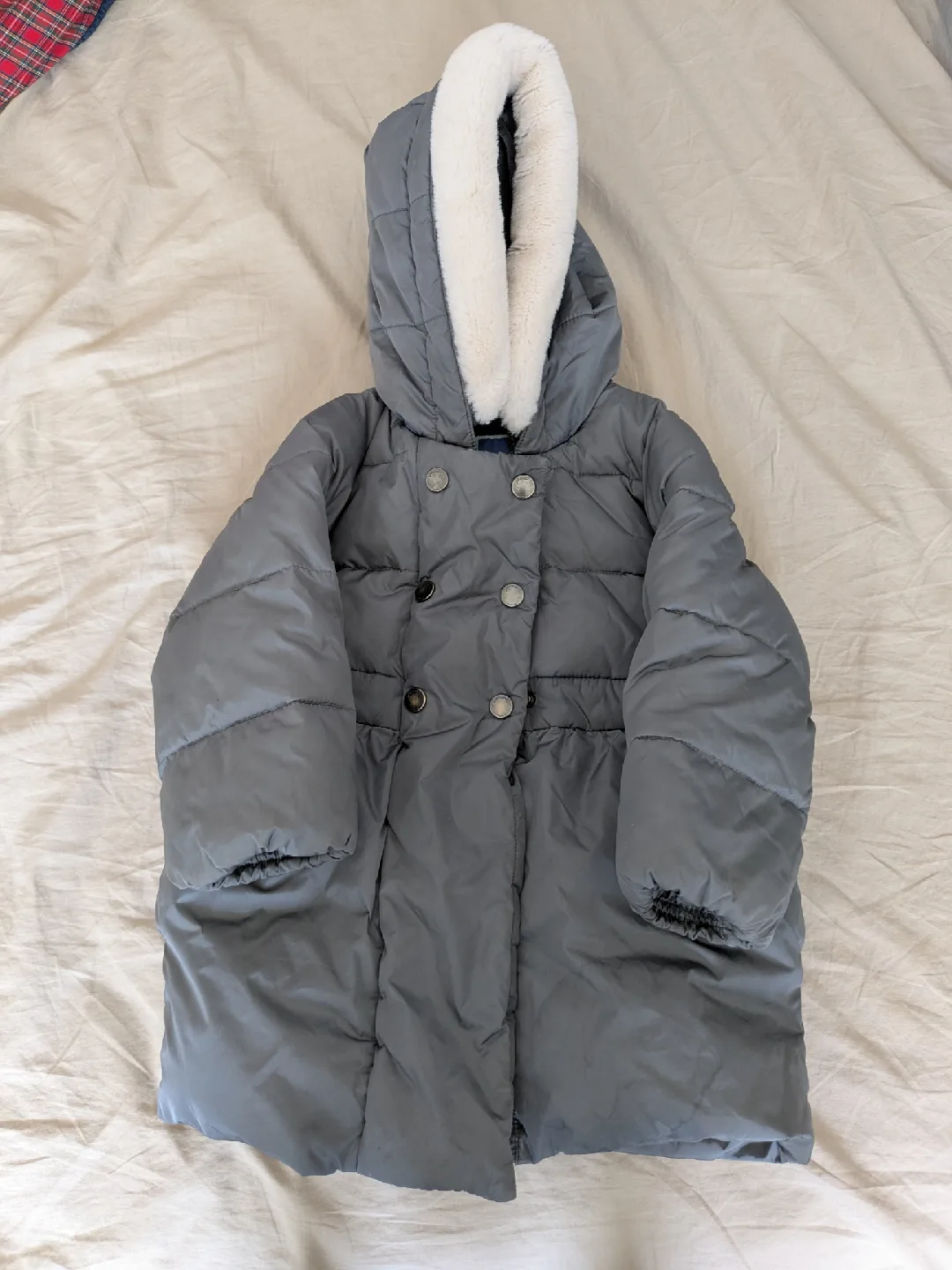 Jacadi Paris Grey Puffer Coat - Size 36M