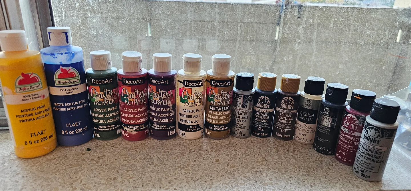 Acrylic Paint Set with Canvas, Brushes and Palette image indicator(4)