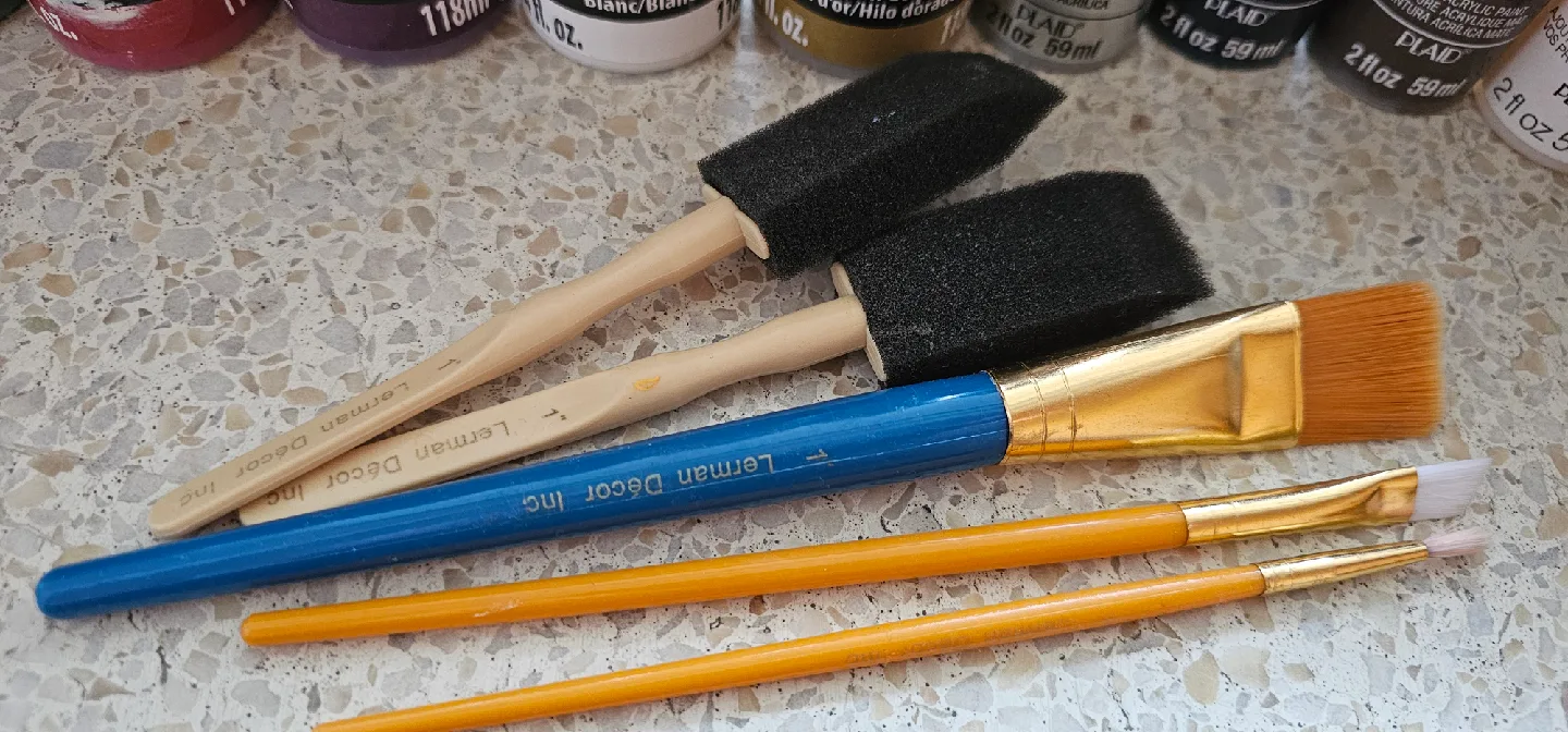 Acrylic Paint Set with Canvas, Brushes and Palette image indicator(5)