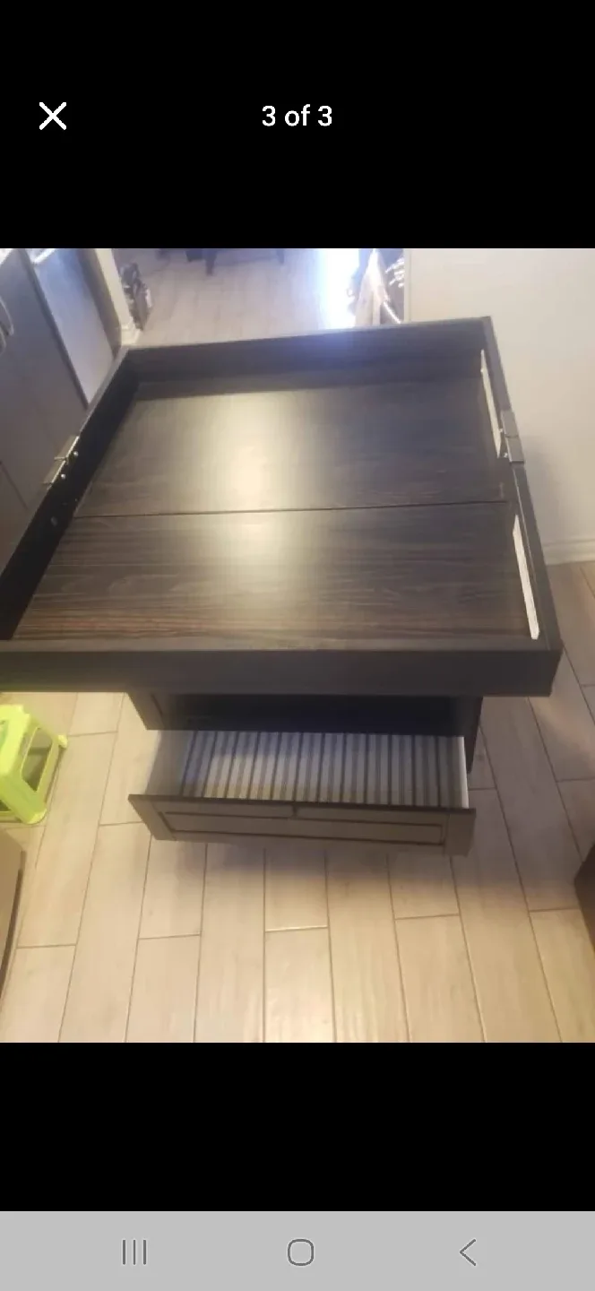 Dark Brown Wood 3 drawer change table image indicator(3)