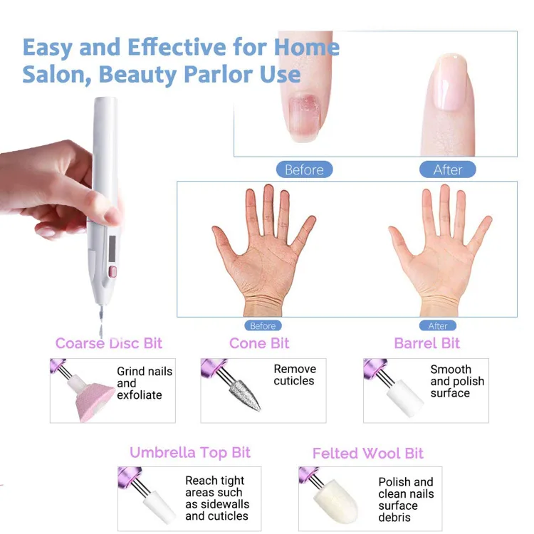 Dorakitten Electric Nail Drill Kit,Nail Polishing Tools image indicator(3)