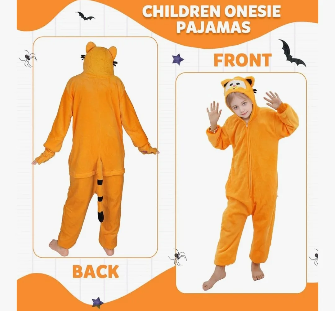 Garfield Children's Onesie Costume, Size 140 thumbnail