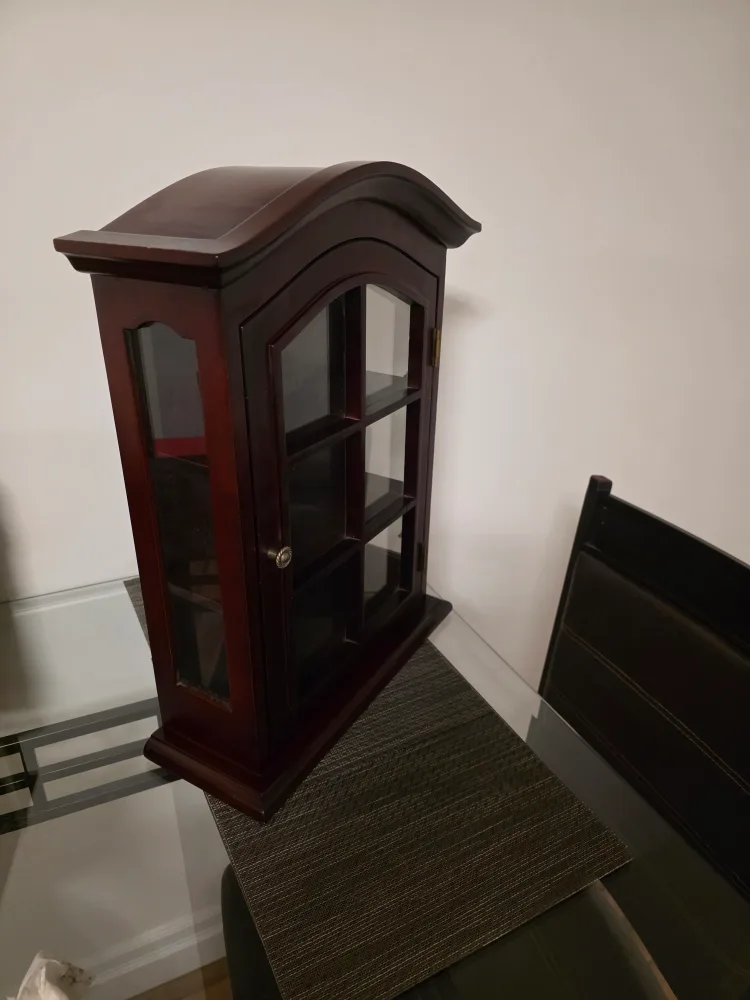Mahogany Wall Curio Cabinet image indicator(3)