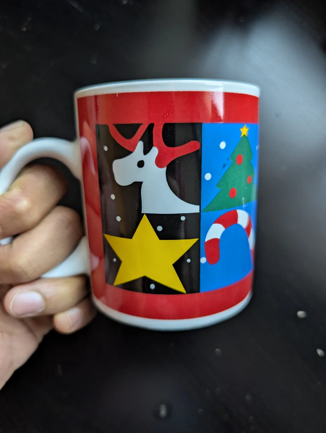 Christmas Mug with Reindeer, Tree, Star & Candy Cane-NEW image indicator(2)