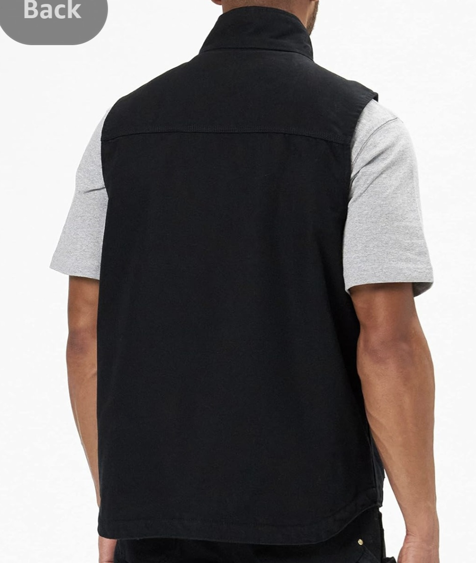 BNWT Washed Duck Sherpa Lined Mock Neck Vest - photo 2