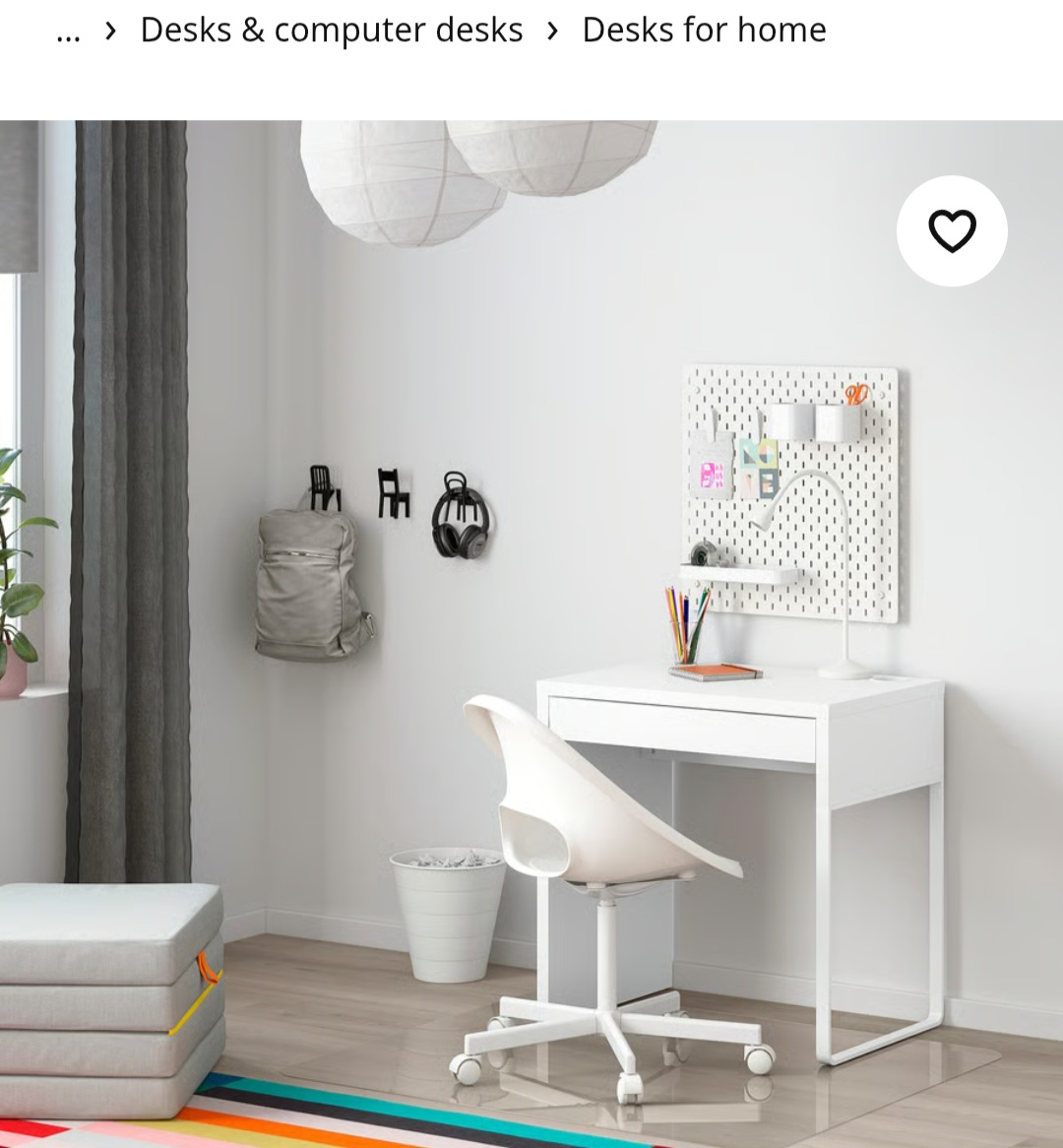IKEA MICKE White Desk - photo 4