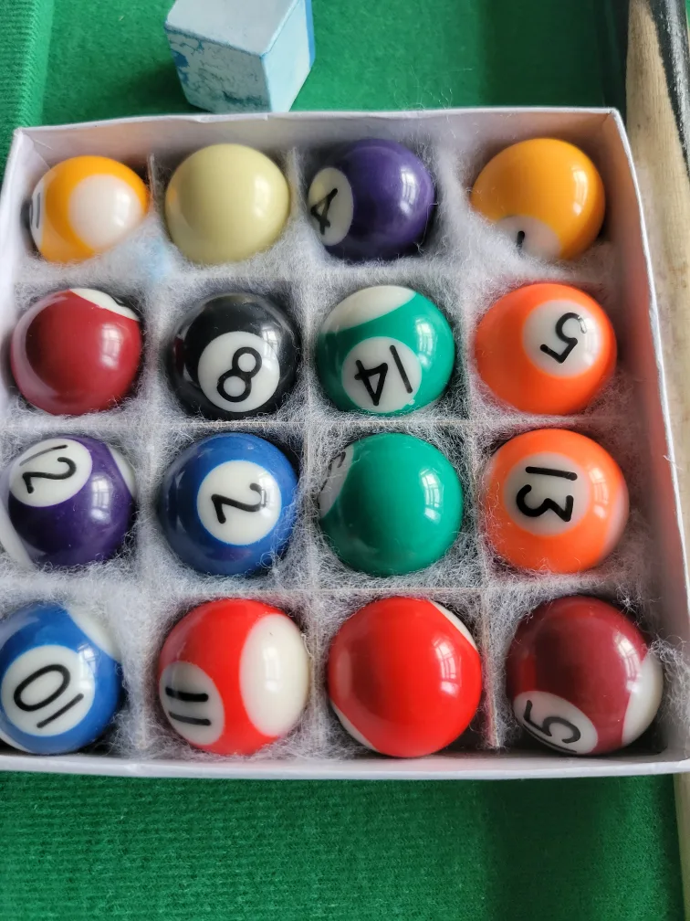 Mini Pool Table Set 20 x 12 inches image indicator(2)