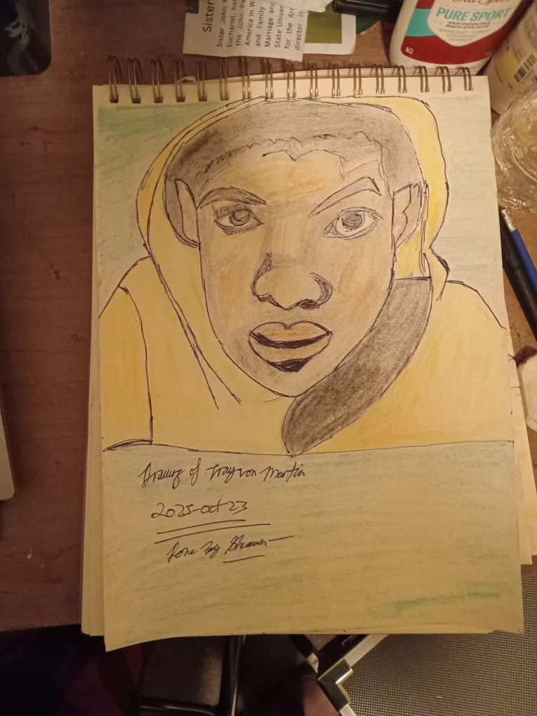Trayon Martin Drawing Illustration by custom artist Sherwin image indicator(3)