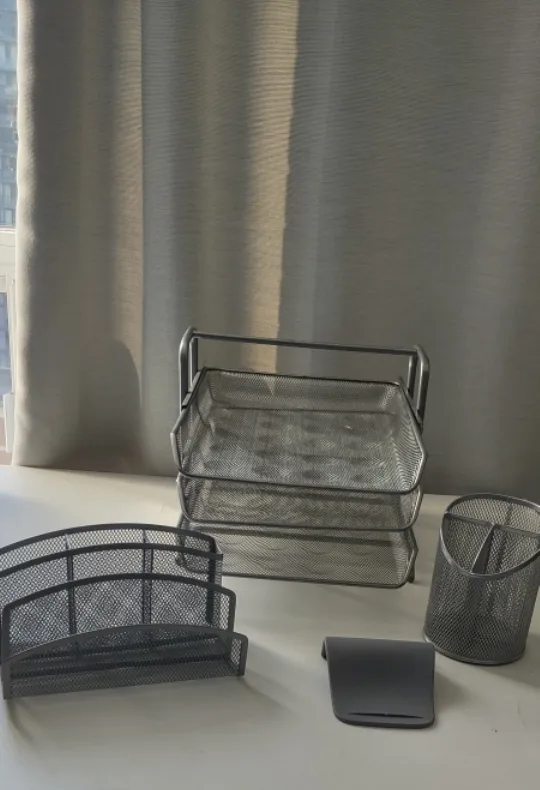 Desk Organizer Set - Metal Mesh 3 kind image indicator(4)