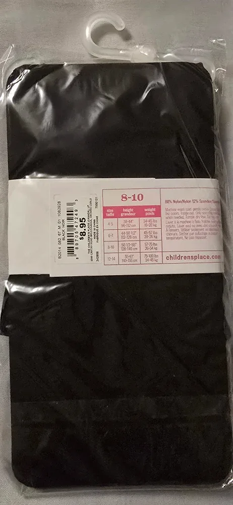 NEW! The Children's Place Girl's Black Tights! - Size 8-10 years image indicator(3)