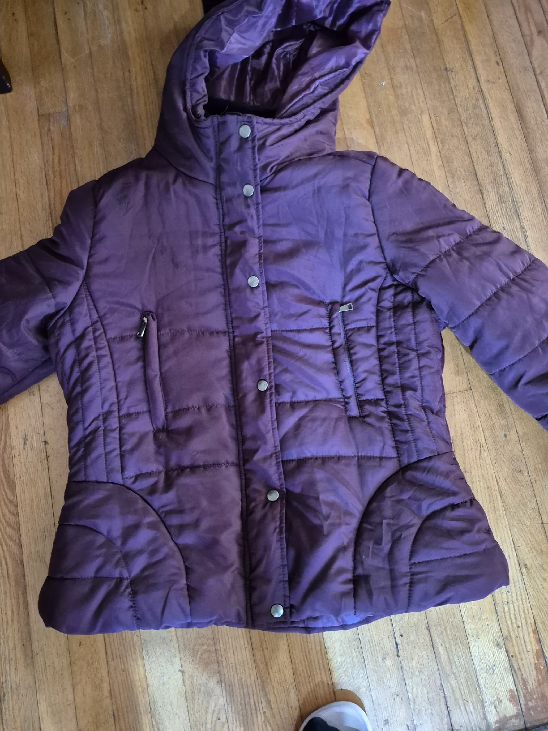 Purple Puffer Jacket marron thumbnail