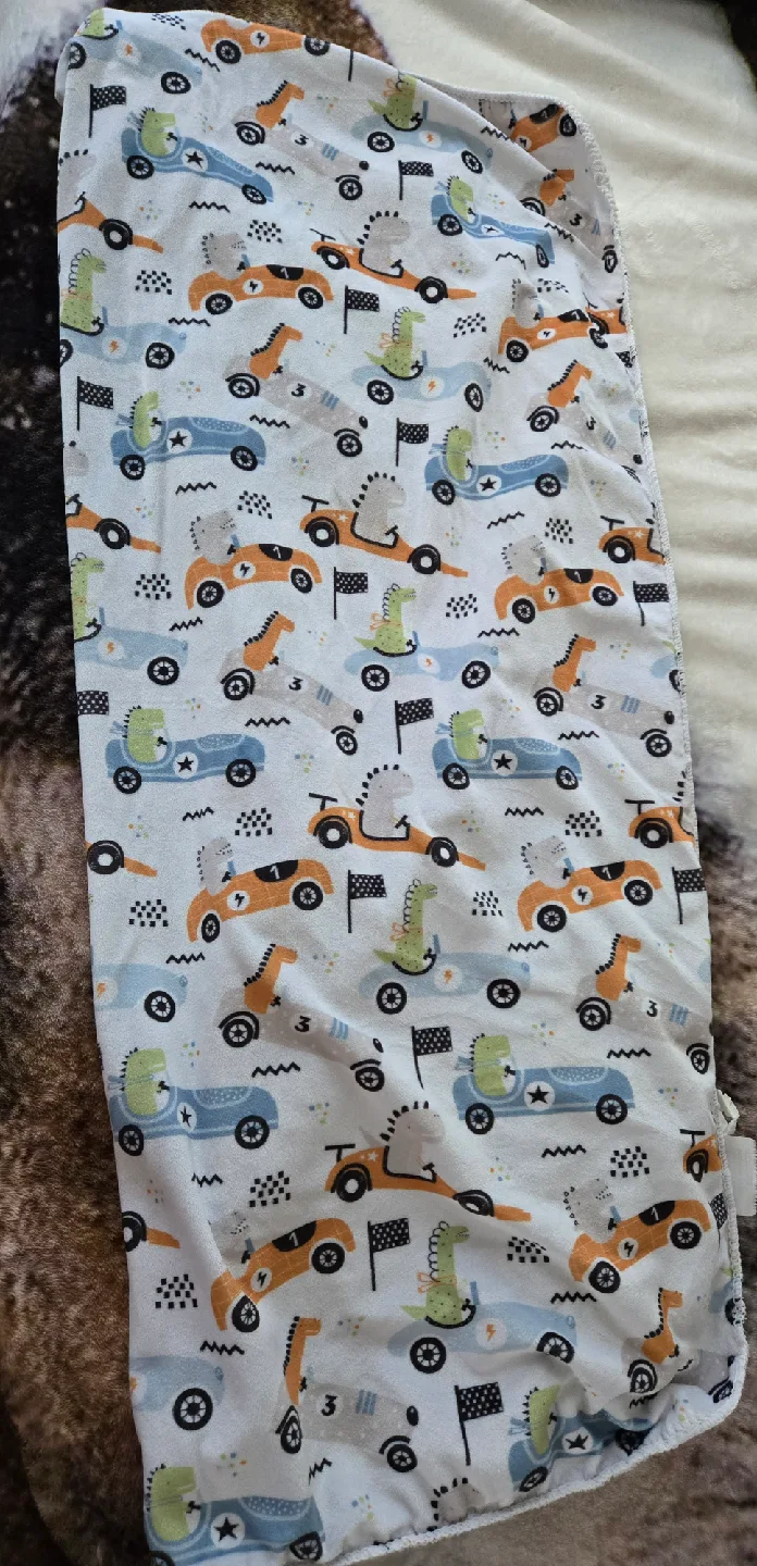 Dinosaur Car Print Baby Blanket image indicator(3)