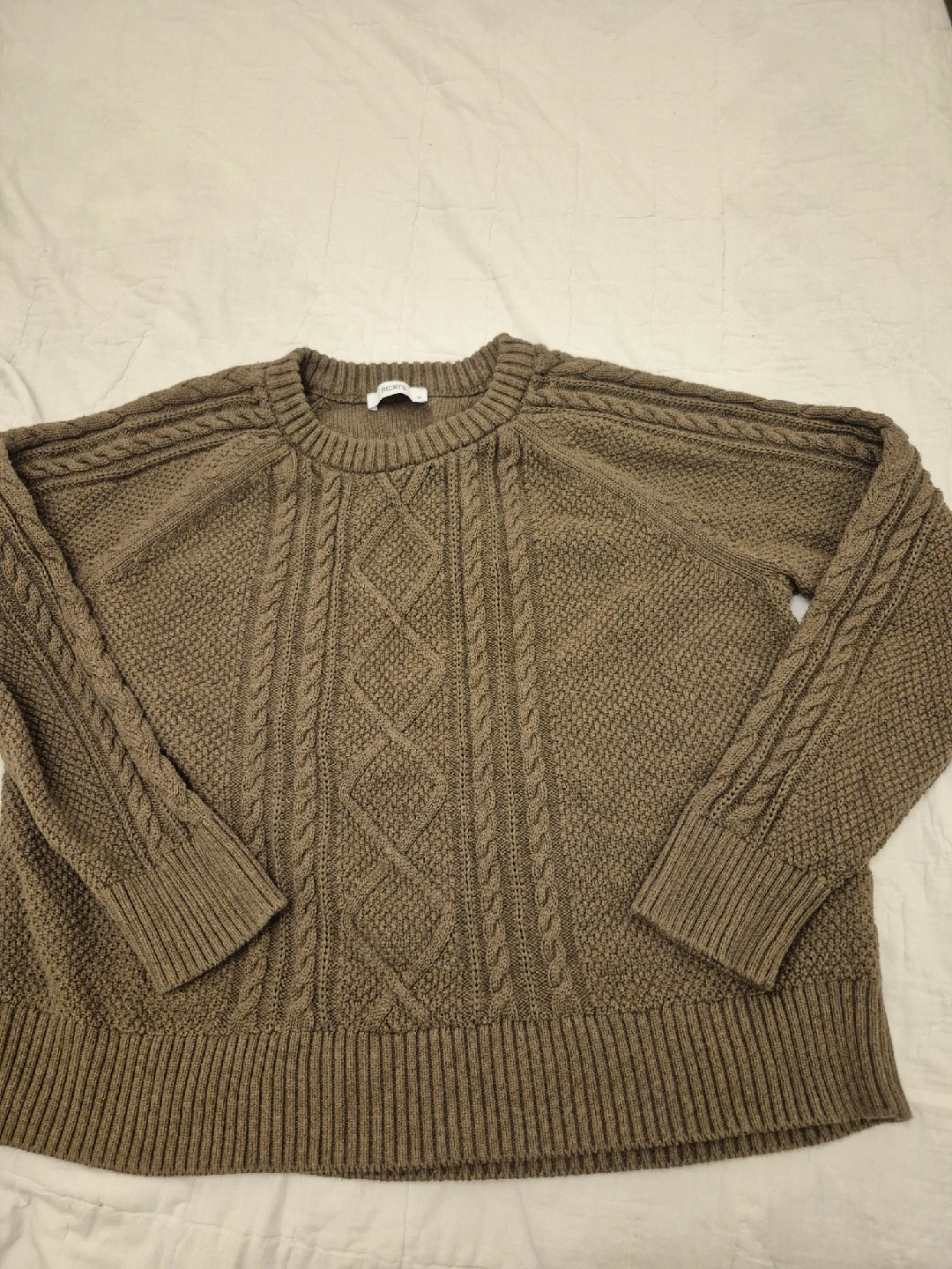 Brown Cable Knit Sweater