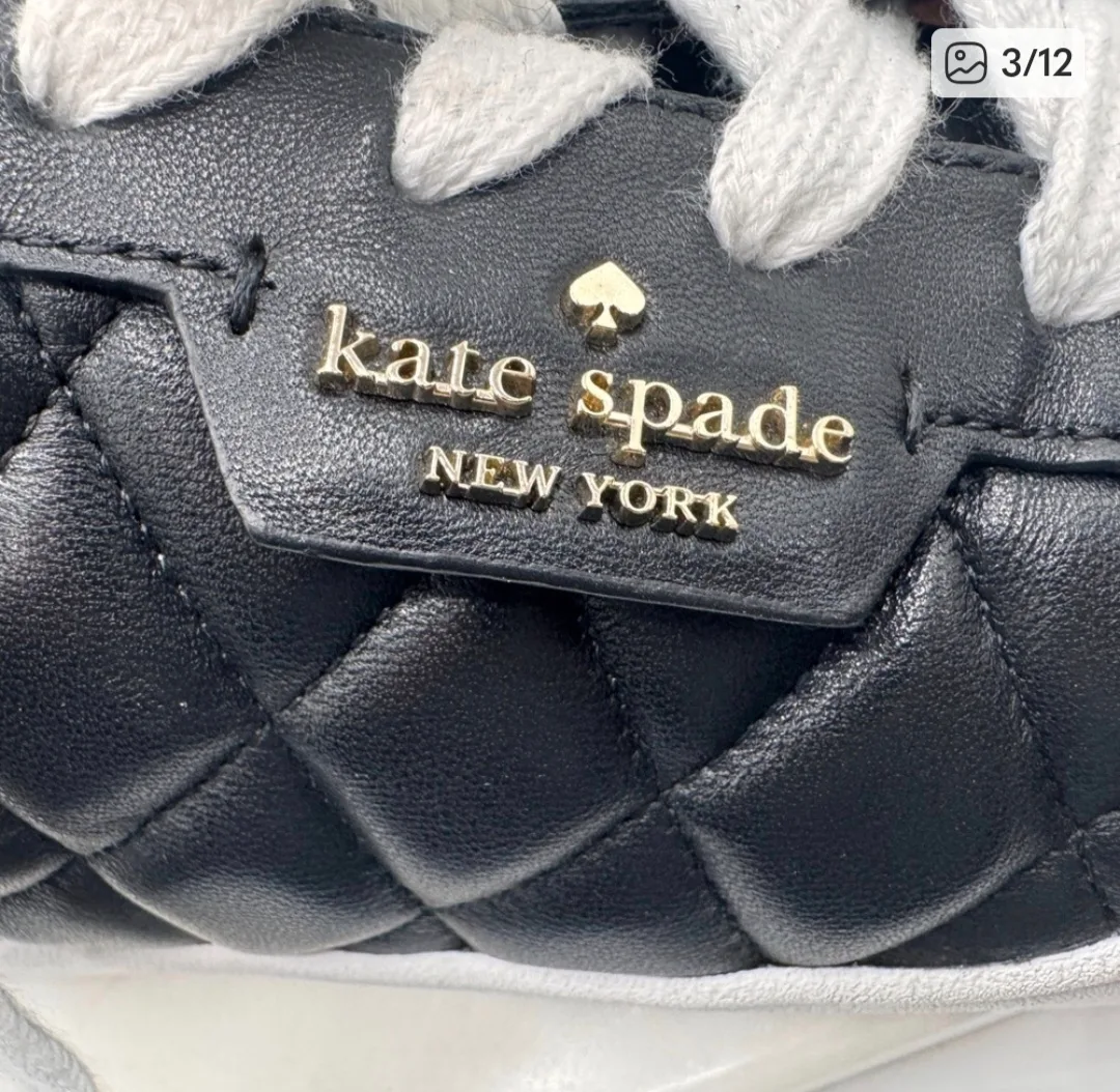 Kate Spade  Black  quilted  sneakers image indicator(8)