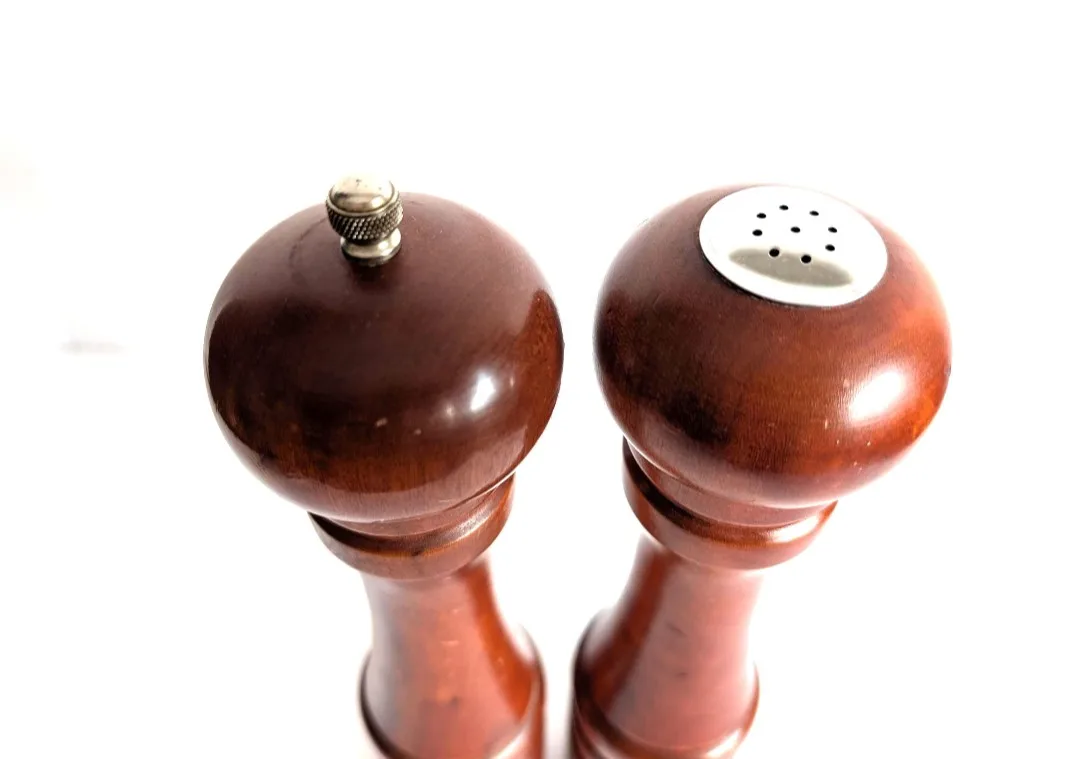 Tall Wooden Salt Shaker & Pepper Mill Set image indicator(3)